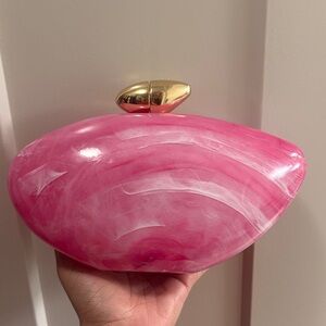 Elegant Pink and Gold Clutch